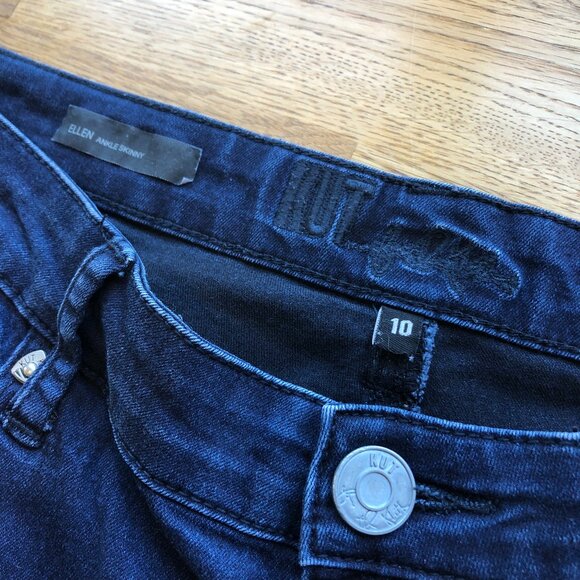 KFTK Ellen Ankle Skinny Jeans Dark Wash Size 10 - Picture 6 of 13